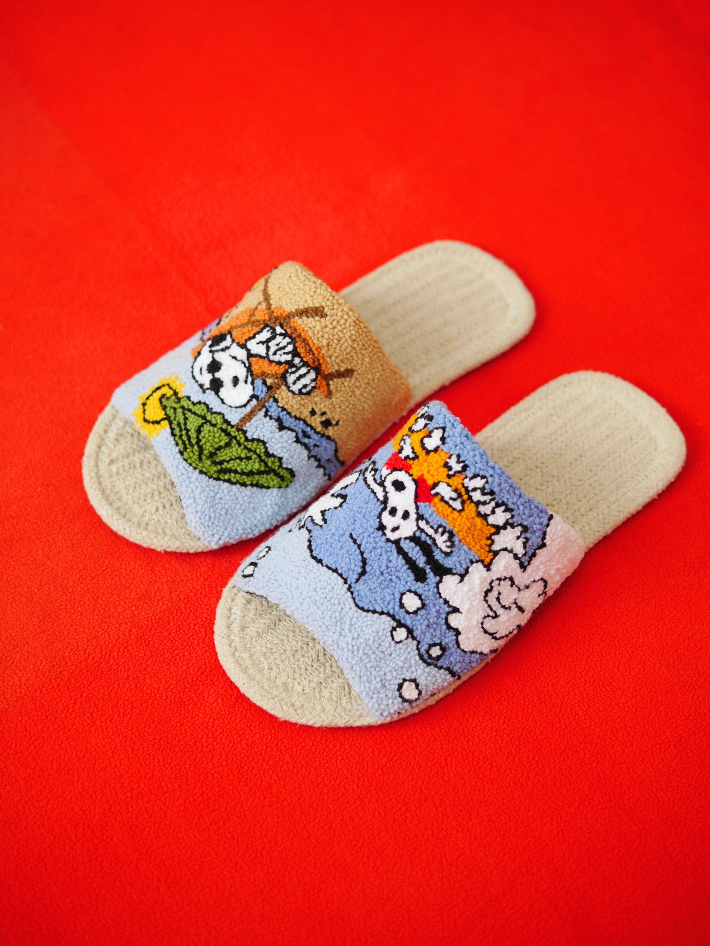 Surfin' Snoopy Punch Needle Slippers