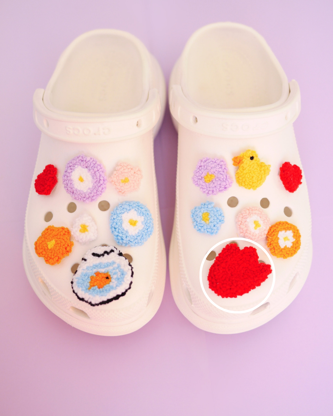 Flower Punch Shoe Charms