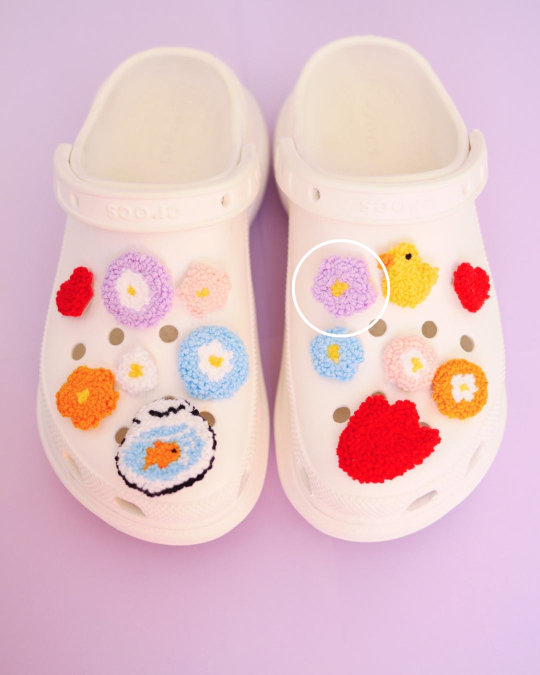 Flower Punch Shoe Charms