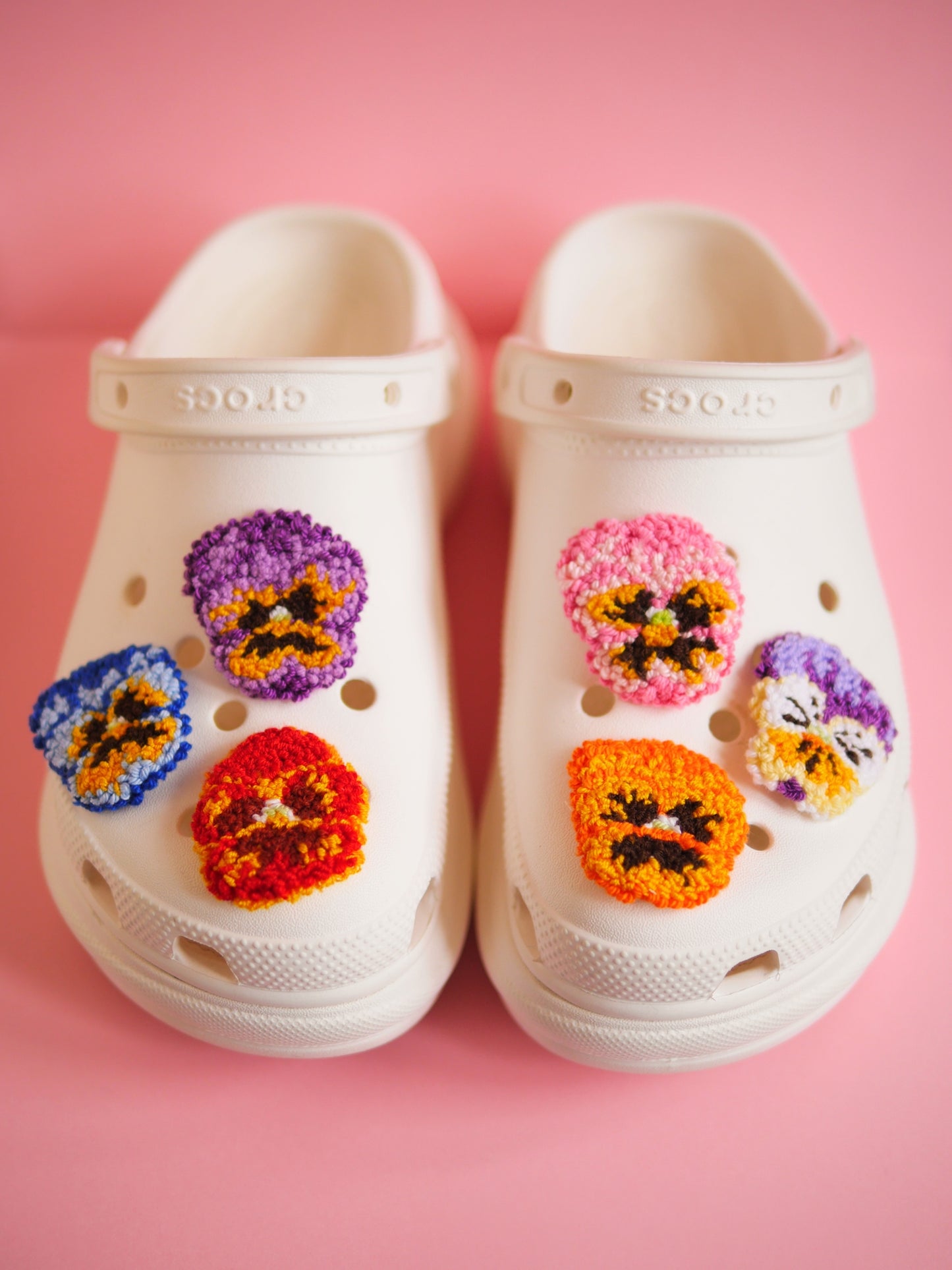 Pansy Flower Shoe Charms