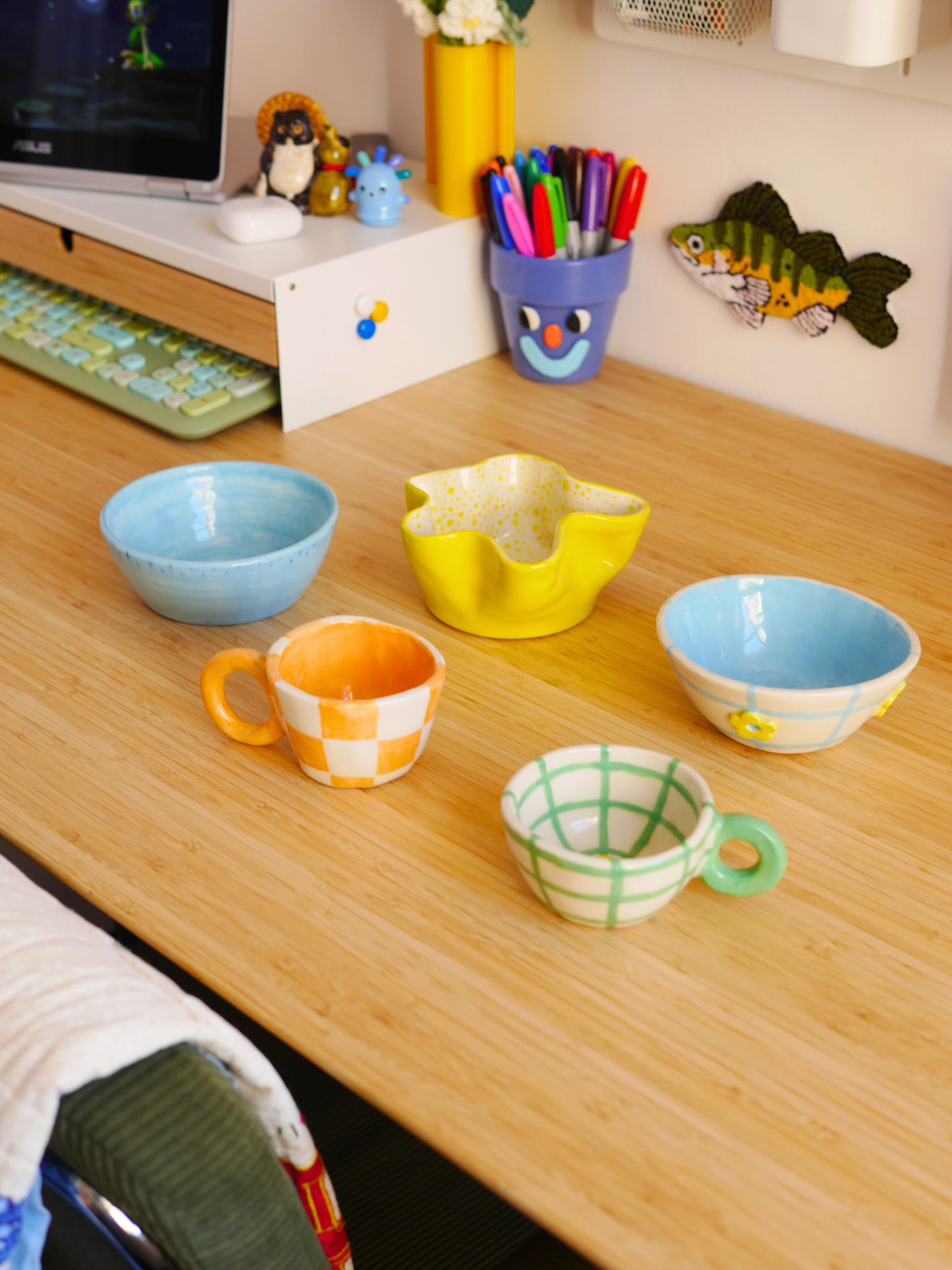 Yellow Polkadot Bowl