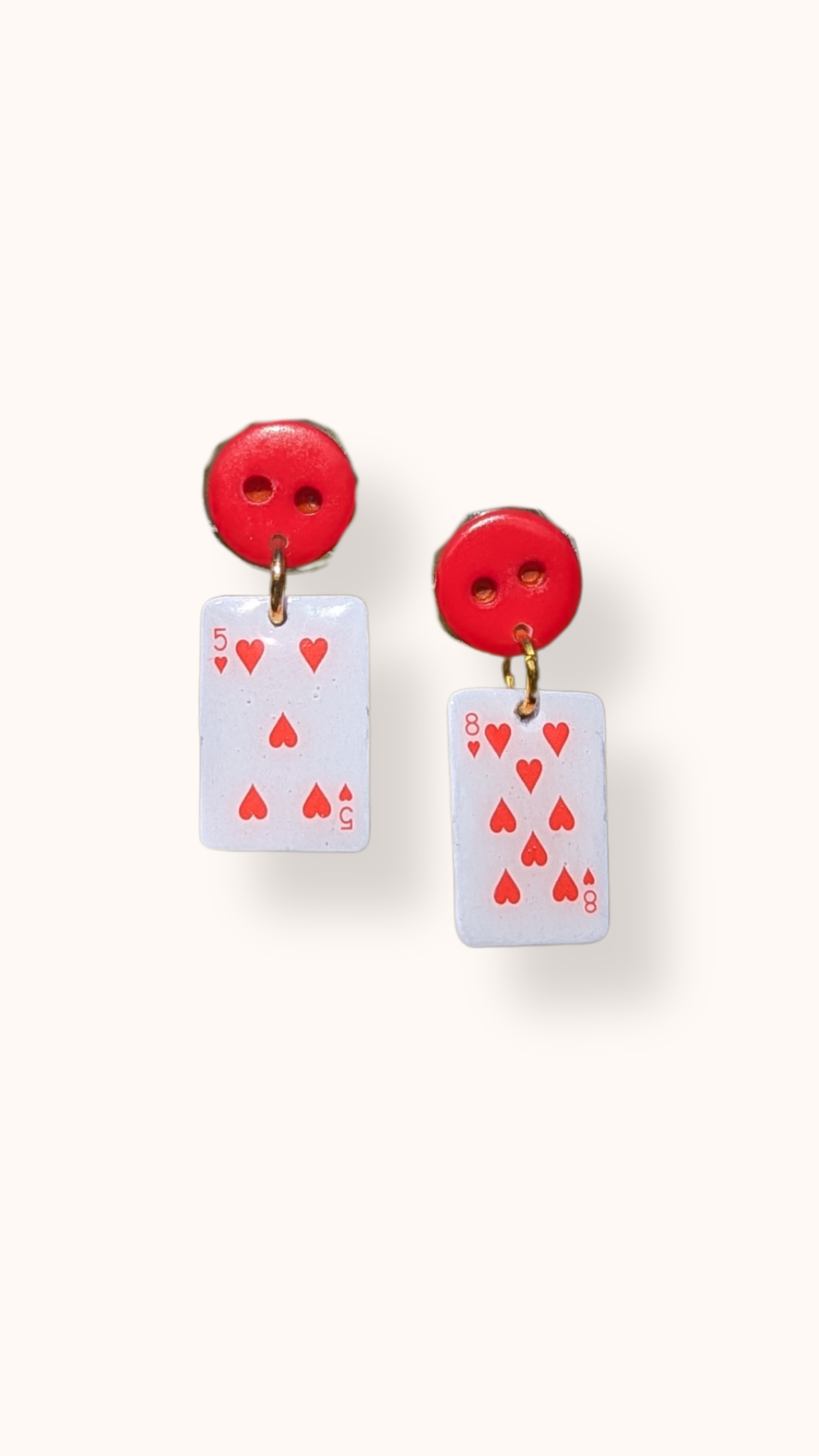 Card n' Button Earrings