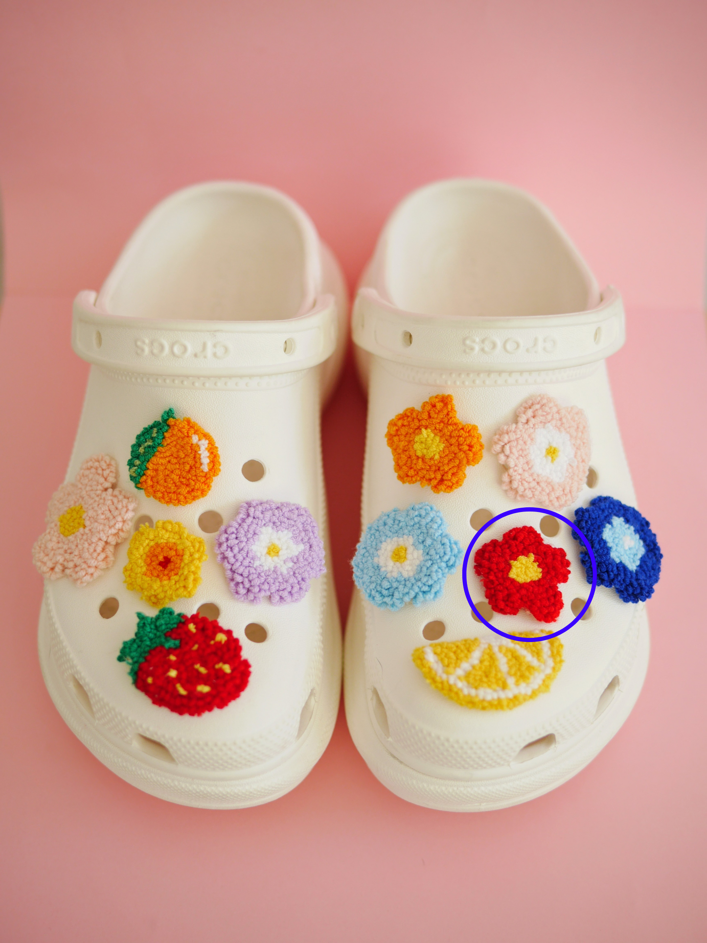 Flower Punch Shoe Charms