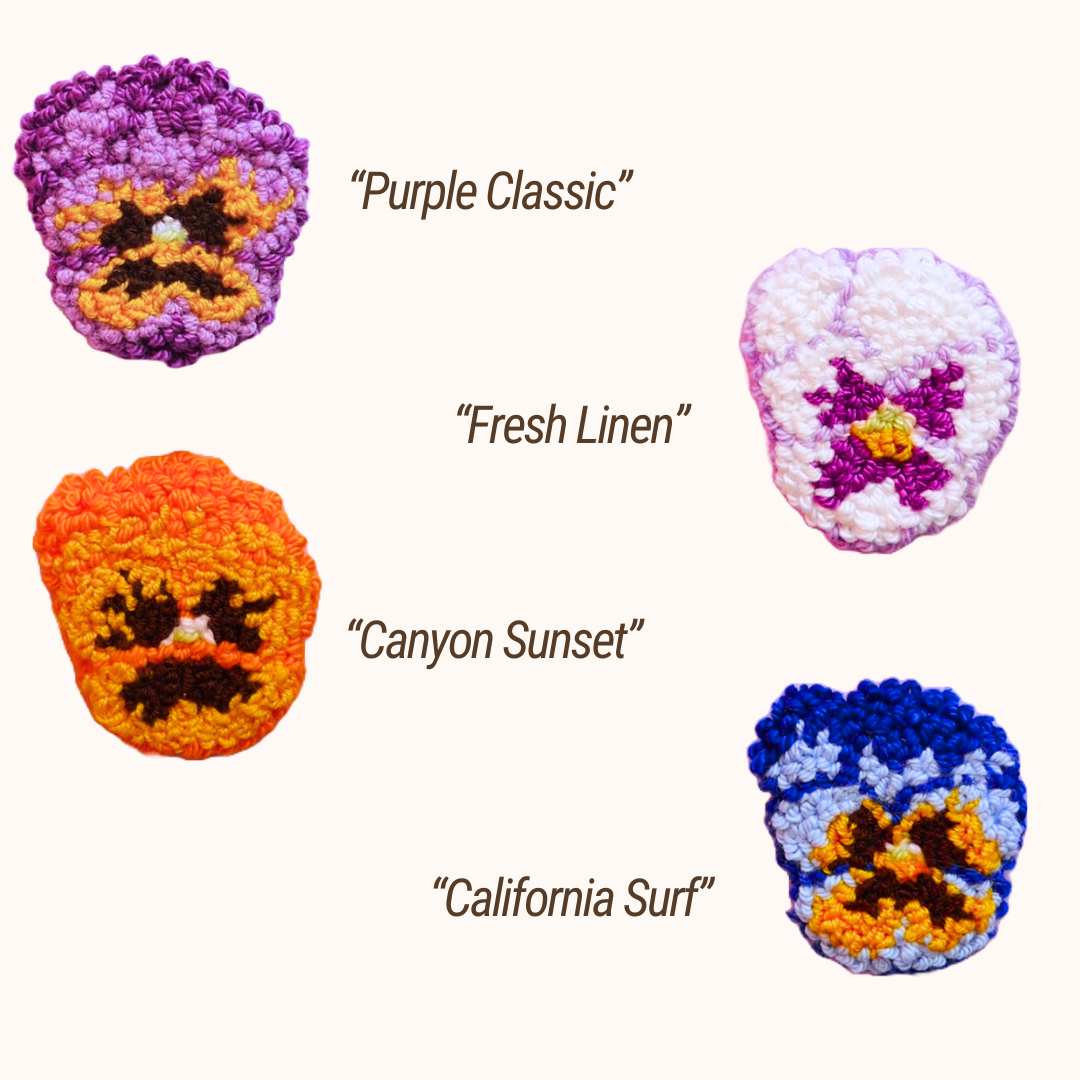 Pansy Flower Shoe Charms