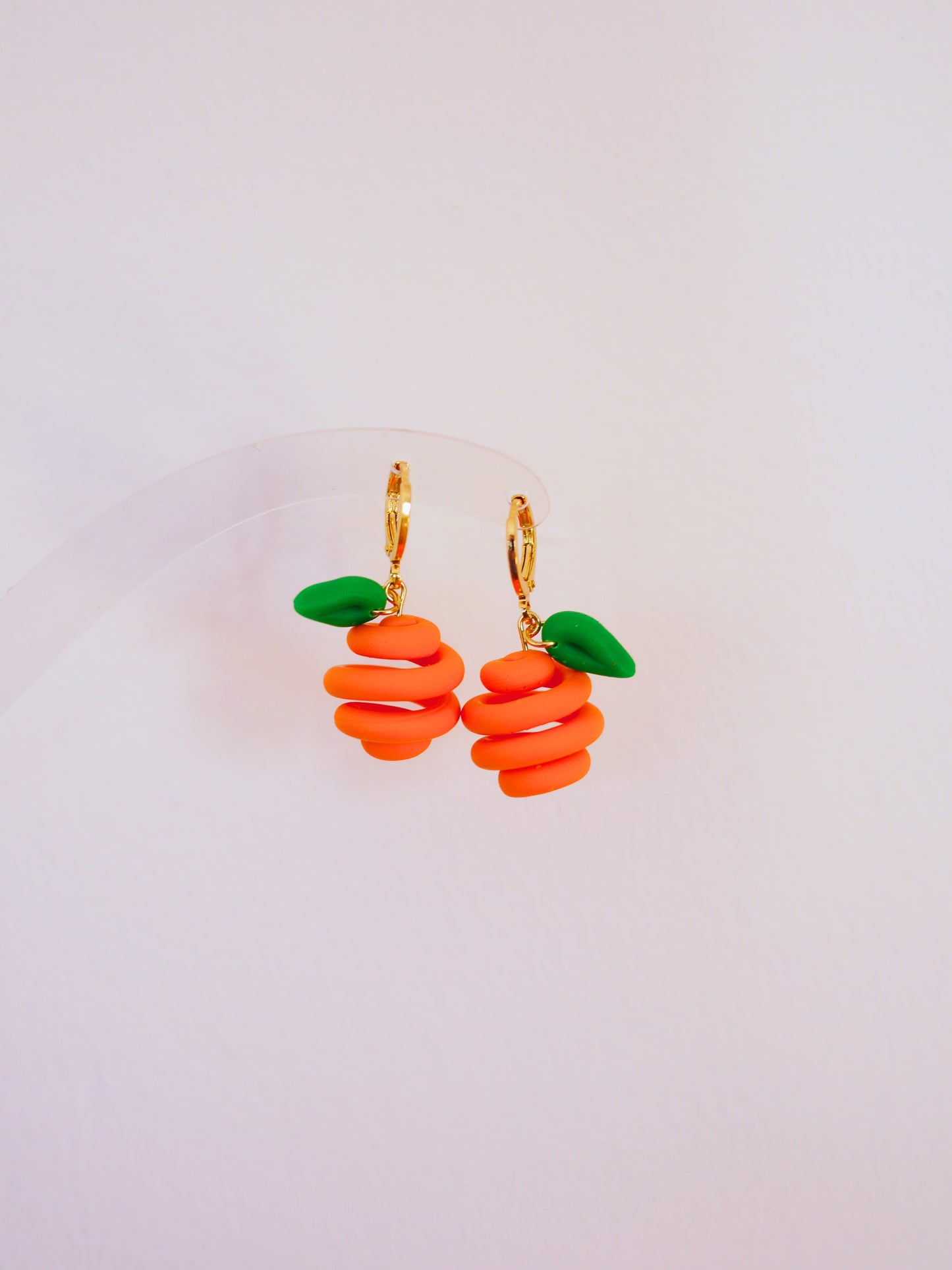 Orange Doodle Earrings (Small + Large)