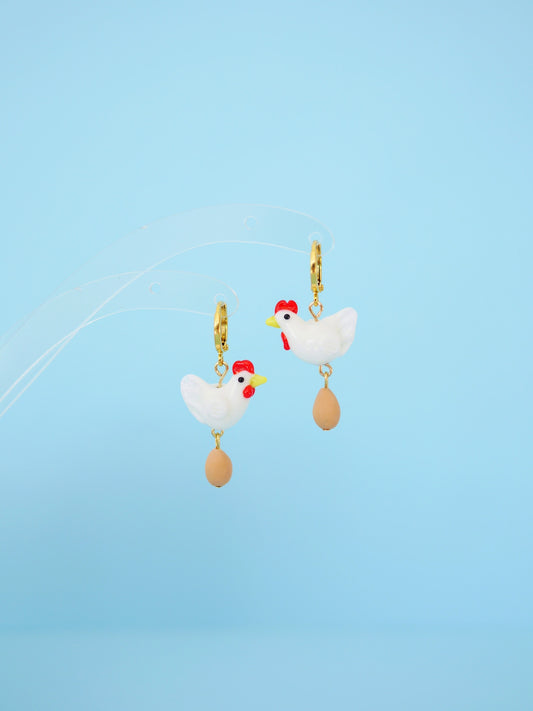 Classic Chicken Earrings