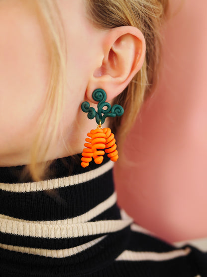 Carrot Bundle Doodle Earrings