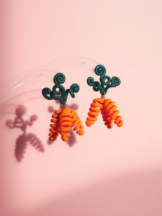 Carrot Bundle Doodle Earrings