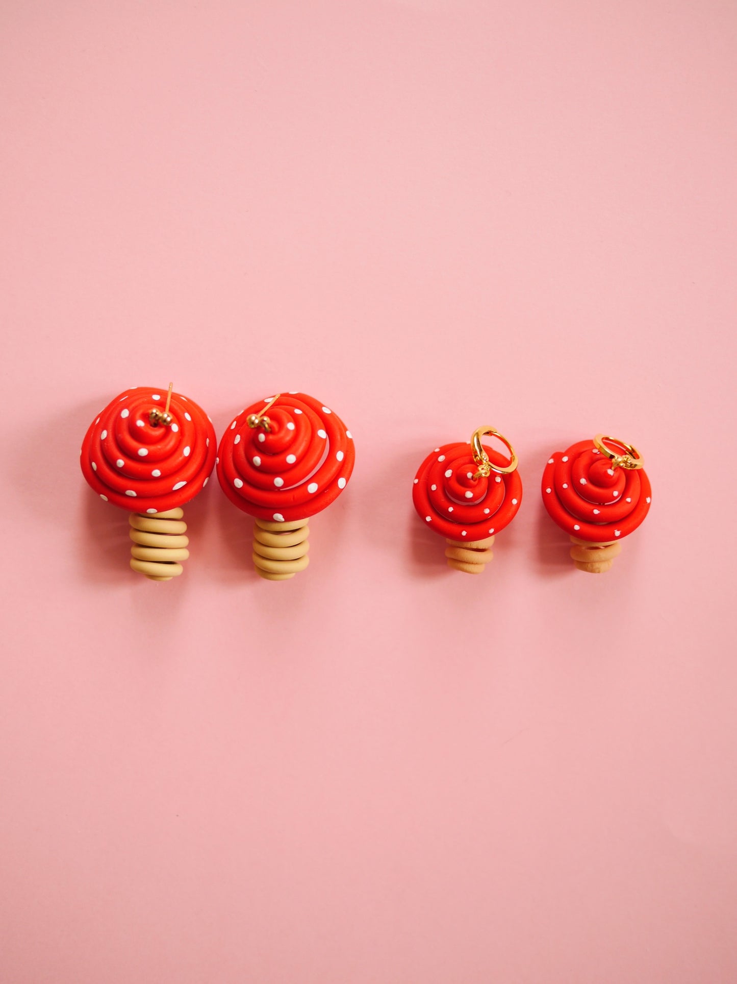 Mini Mushroom Doodle Earrings