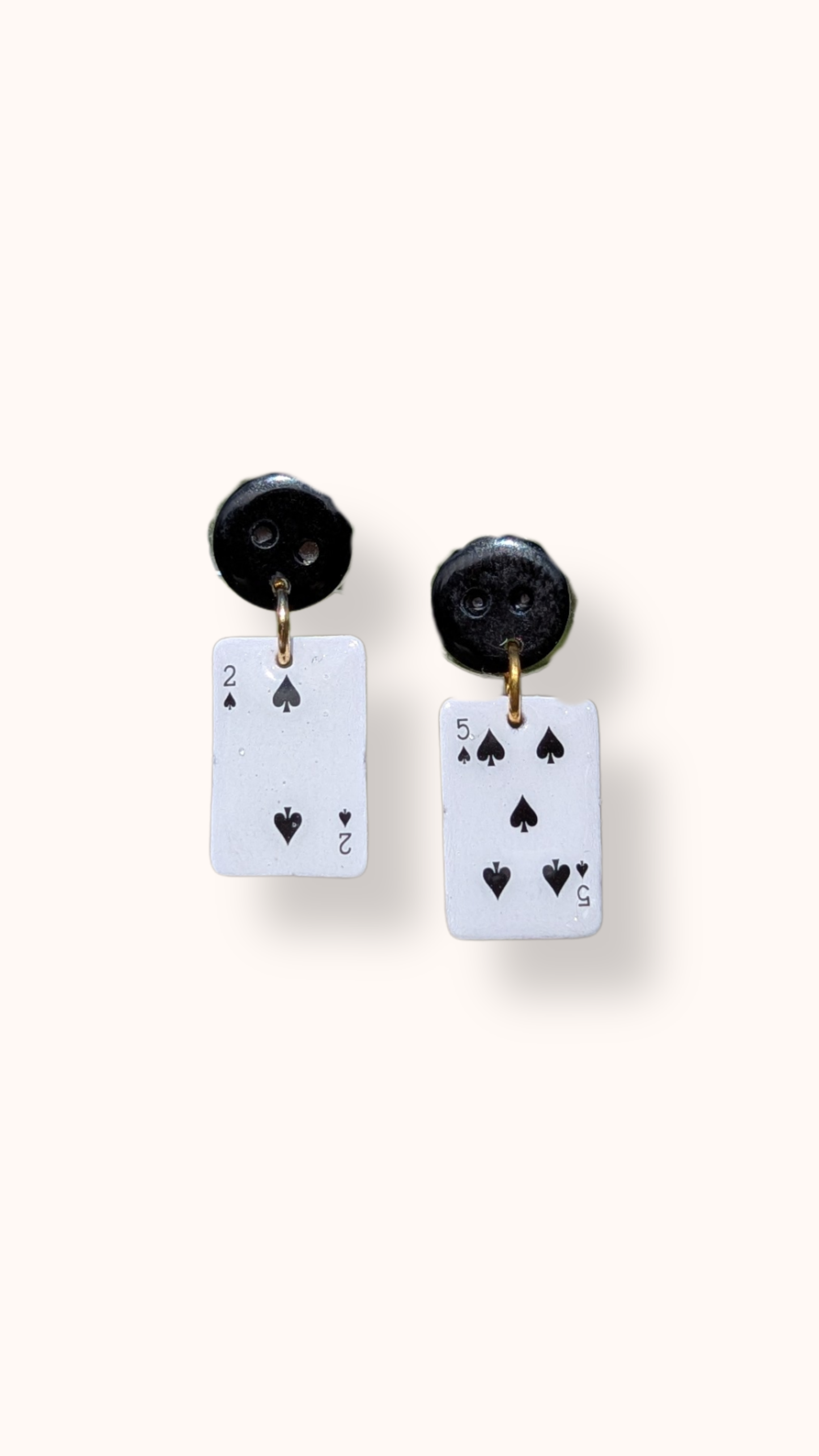 Card n' Button Earrings