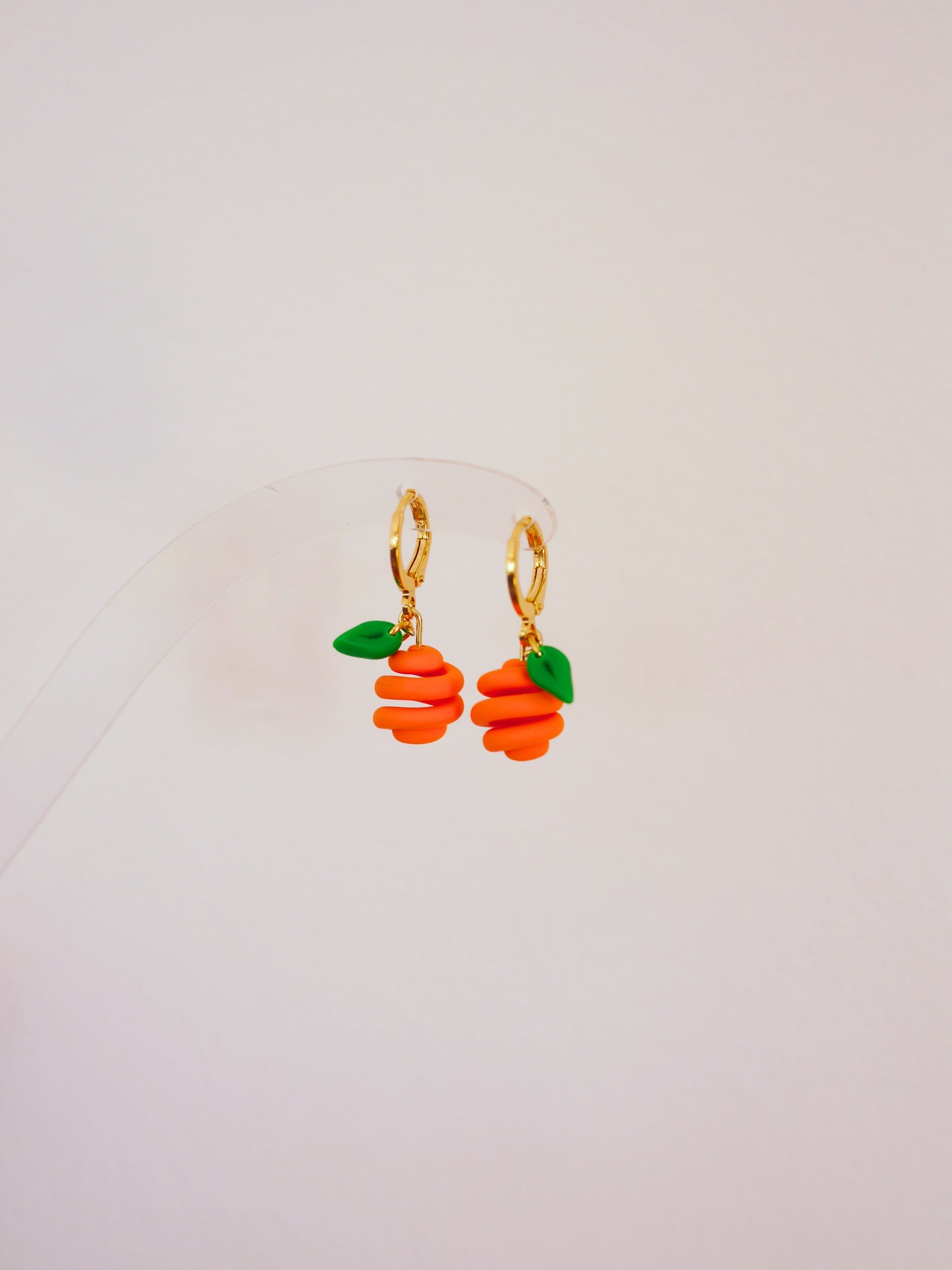 Orange Doodle Earrings (Small + Large)