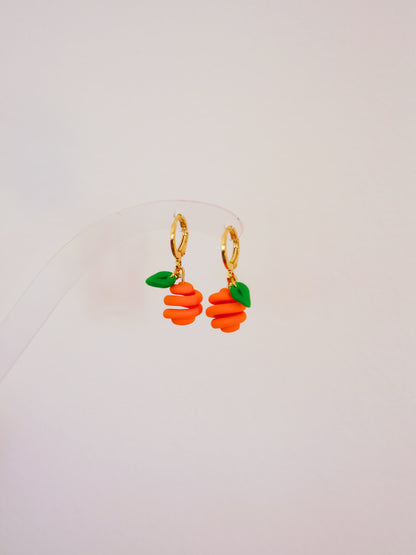 Orange Doodle Earrings (Small + Large)