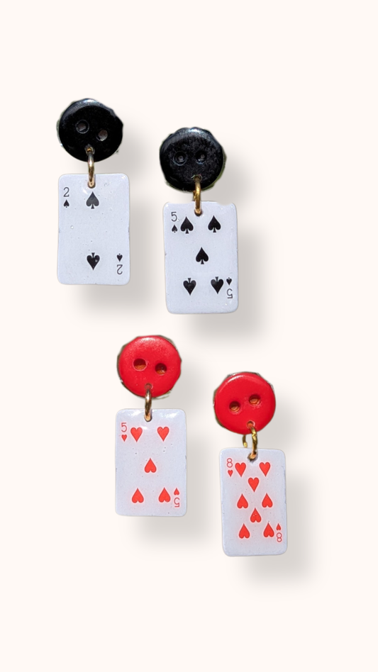 Card n' Button Earrings