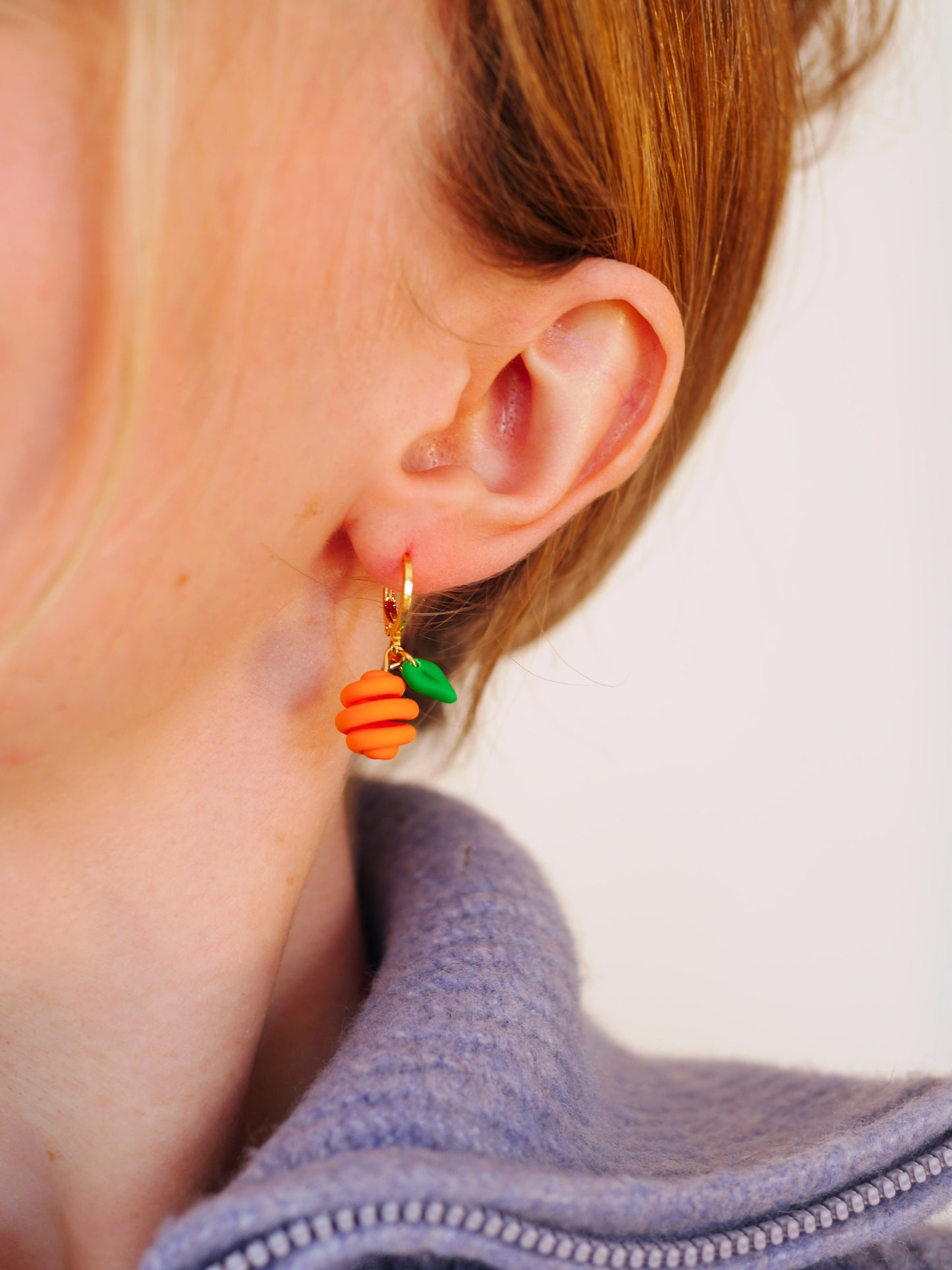 Orange Doodle Earrings (Small + Large)