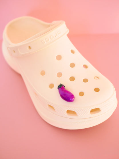 Eggplant Shoe Charm