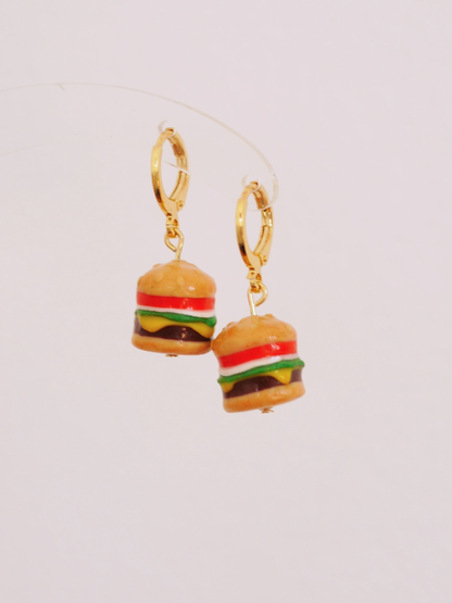 Burger Earrings