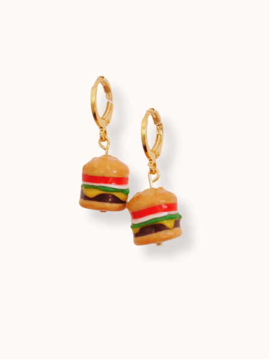 Burger Earrings