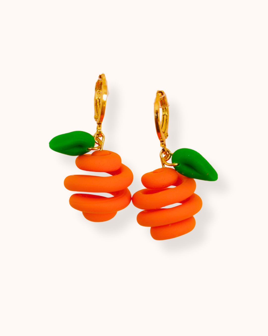 Orange Doodle Earrings (Small + Large)