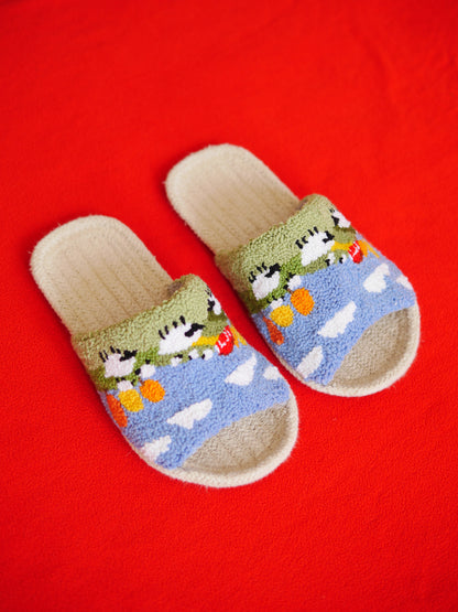 Countryside Punch Needle Slippers