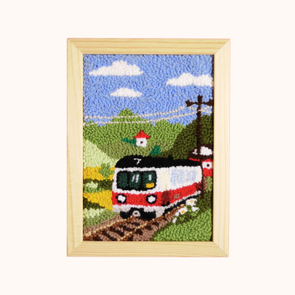 Framed Train Scene