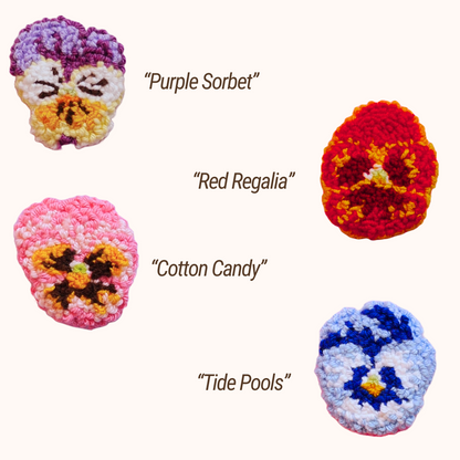 Pansy Flower Shoe Charms