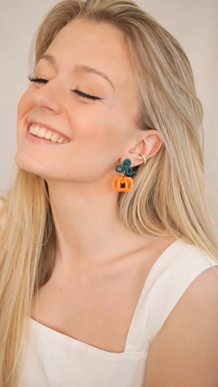 Pumpkin Doodle Earrings