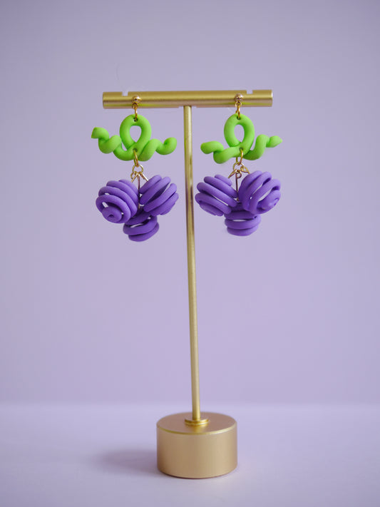 Grape Doodle Earrings