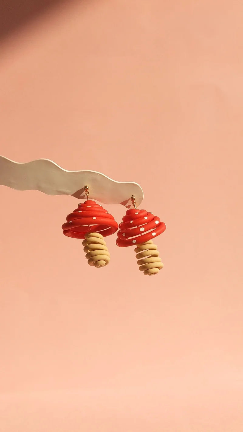 Mushroom Doodle Earrings