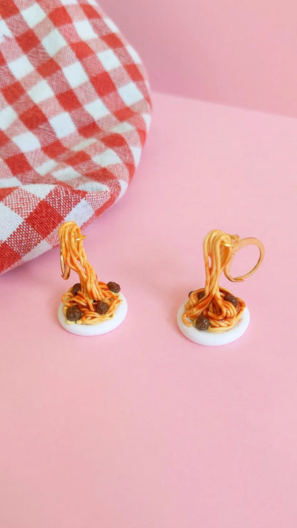 Spaghetti N' Meatball Earrings