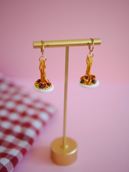 Spaghetti N' Meatball Earrings