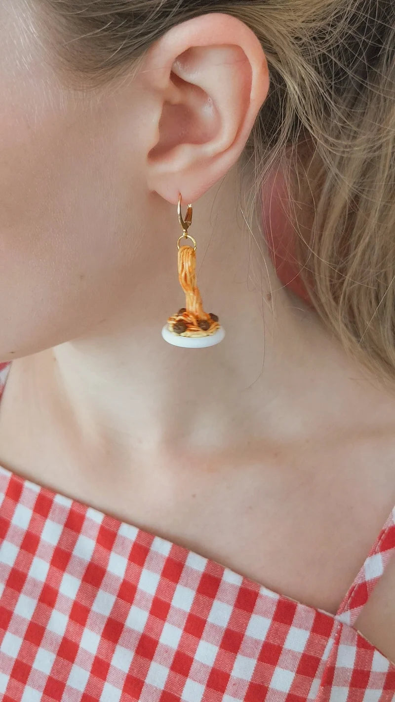 Spaghetti N' Meatball Earrings