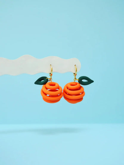 Tangerine Doodle Earrings