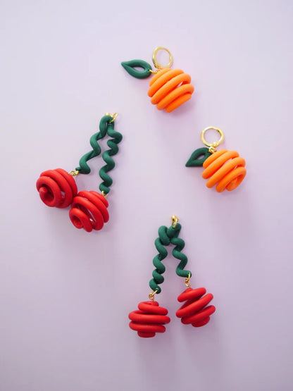 Tangerine Doodle Earrings